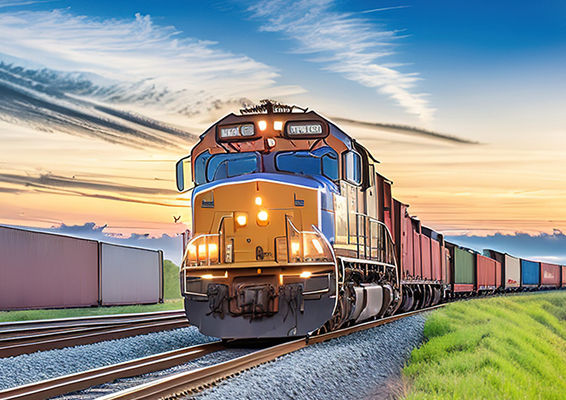 train moving on railroad