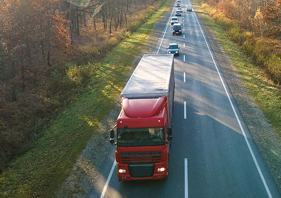 18-wheeler on highway